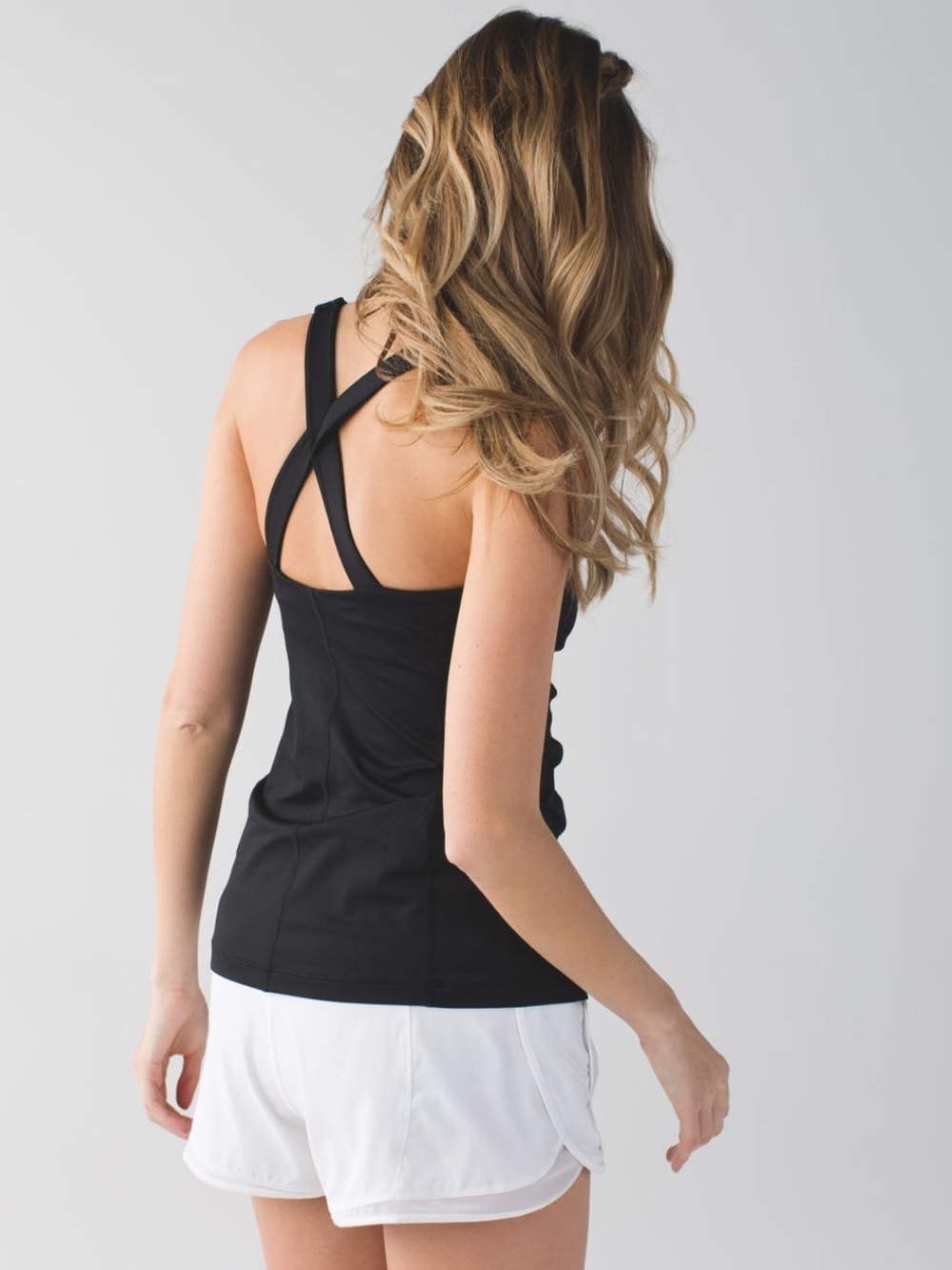 lululemon athletica Black Racerback Tank top yoga activewear size 4